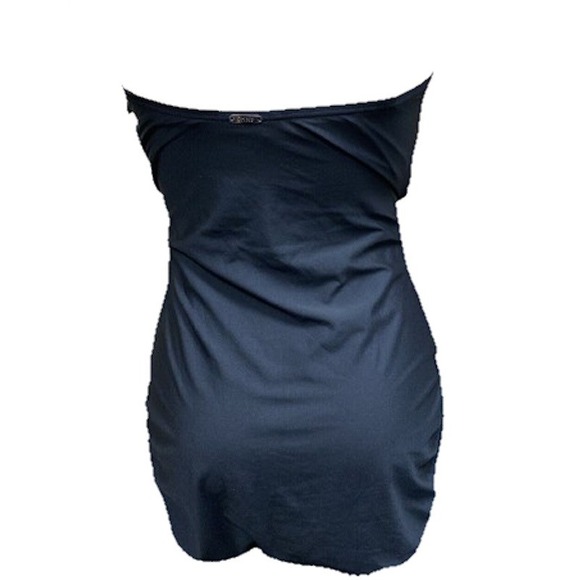 NWT DKNY 12 Black Ruffle Bandeau 1PC Swimsuit Black 97781 - Picture 3 of 3